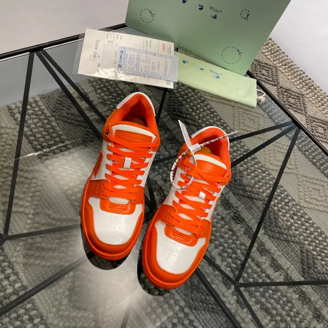 Off-White Orange Chunky Sculpted Sole Diagonal Arrow Logo Lifestyle Sneakers 7