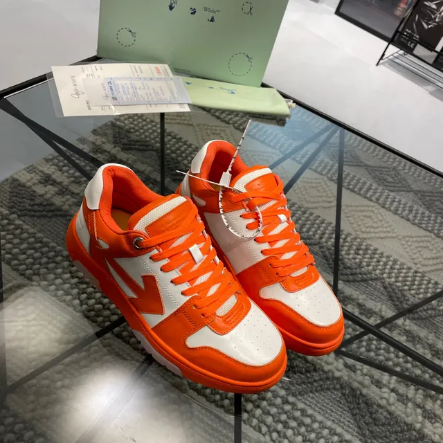 Off-White Orange Chunky Sculpted Sole Diagonal Arrow Logo Lifestyle Sneakers 8