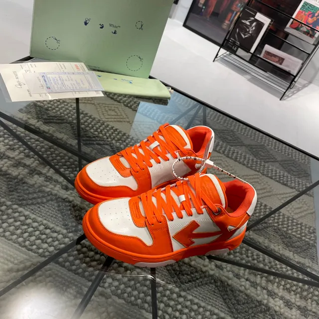 Off-White Orange Chunky Sculpted Sole Diagonal Arrow Logo Lifestyle Sneakers 9