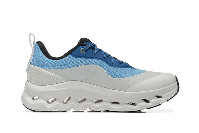 On Blue Gray Sculpted Pod Midsole Mesh-and-Synthetic Upper Lifestyle Sneakers 4