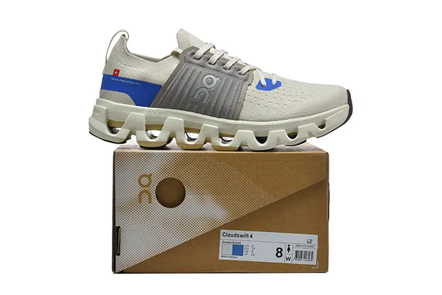 On Cloudmonster Beige Blue Gray রানিং জুতো 2