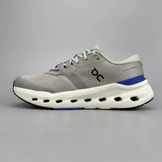 On Cloudmonster Gray and Blue Running Shoes