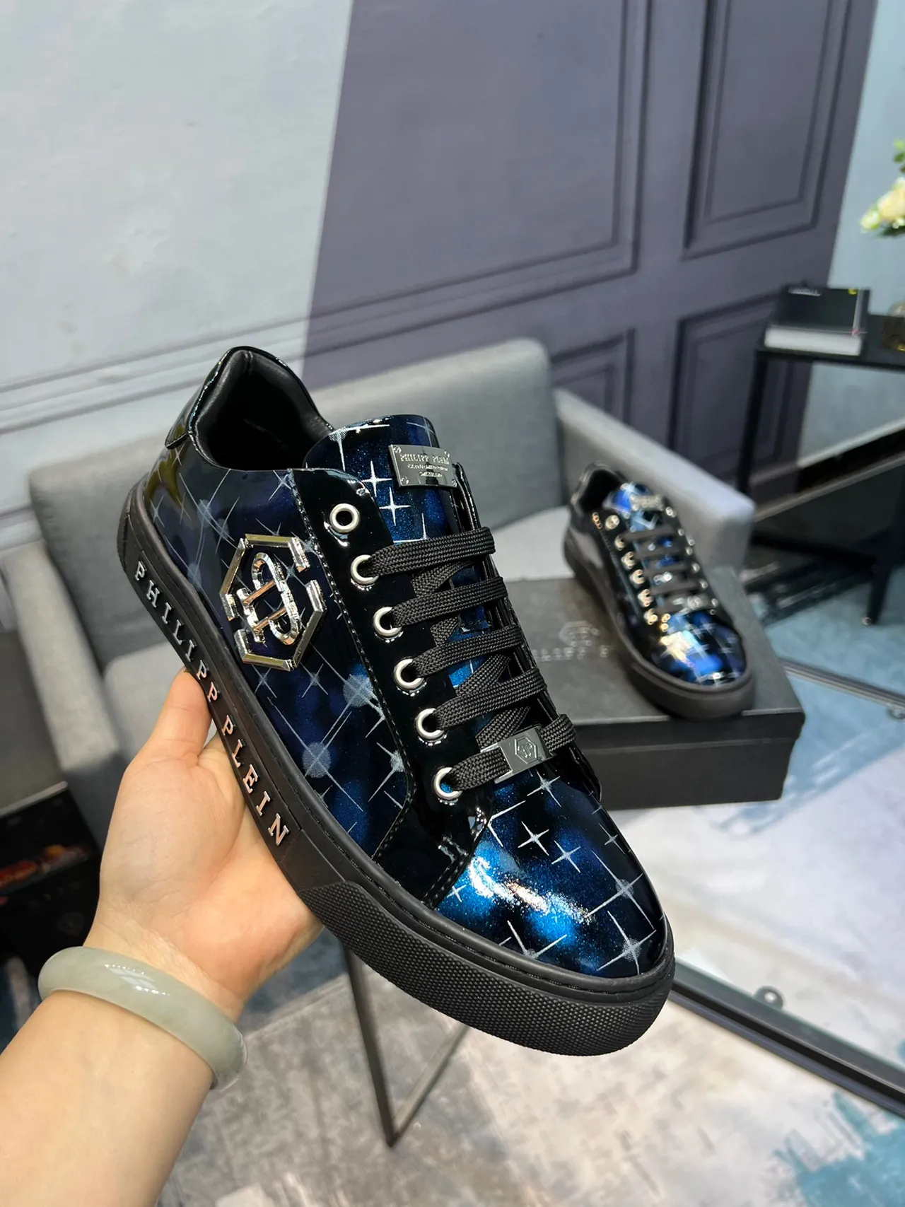 Philipp Plein Galaxy Print Low-Top Lifestyle Sneakers 5