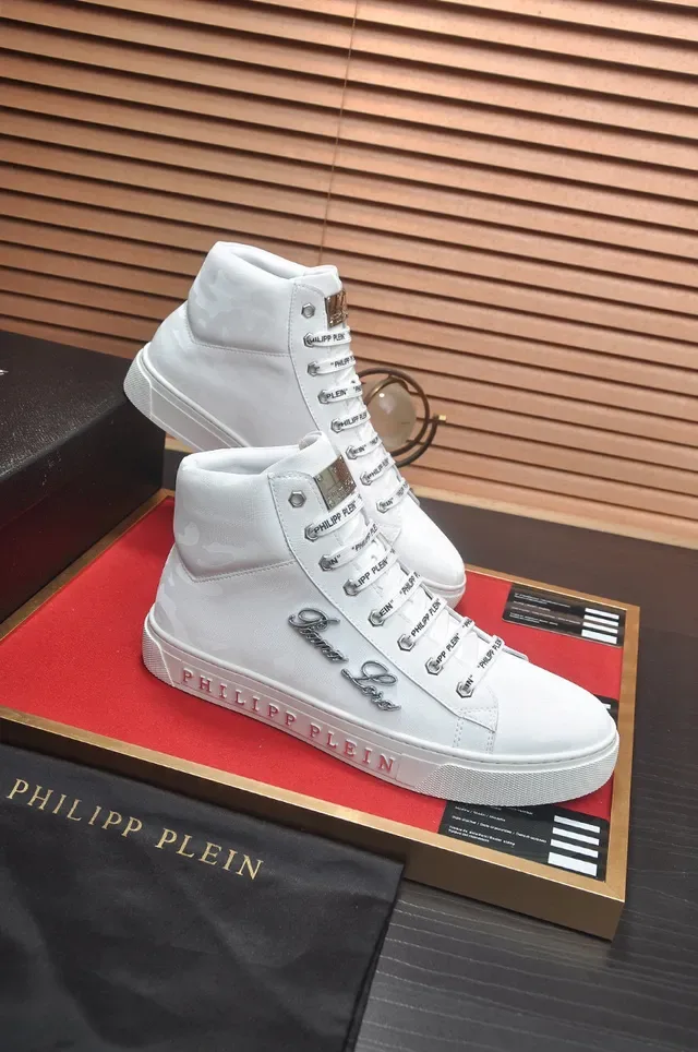 Philipp Plein High-Top White Camo Lifestyle Sneakers 2
