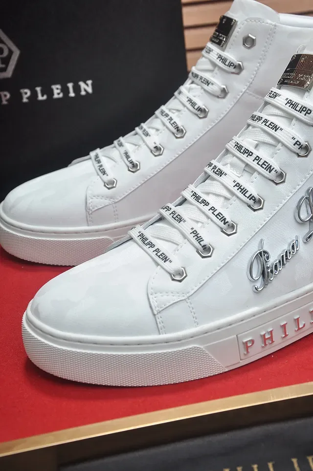Philipp Plein High-Top White Camo Lifestyle Sneakers 4