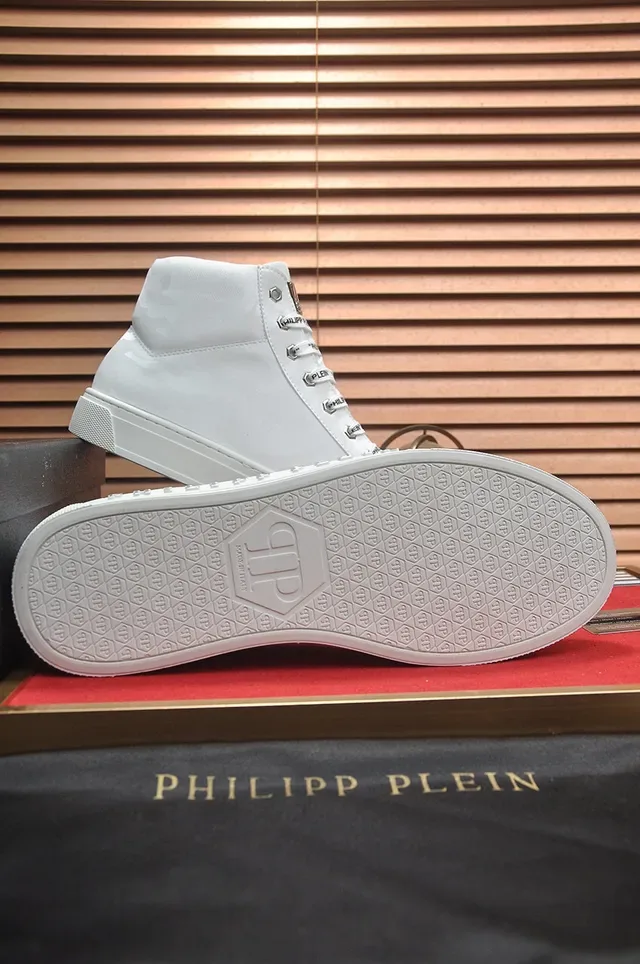 Philipp Plein High-Top White Camo Lifestyle Sneakers 5
