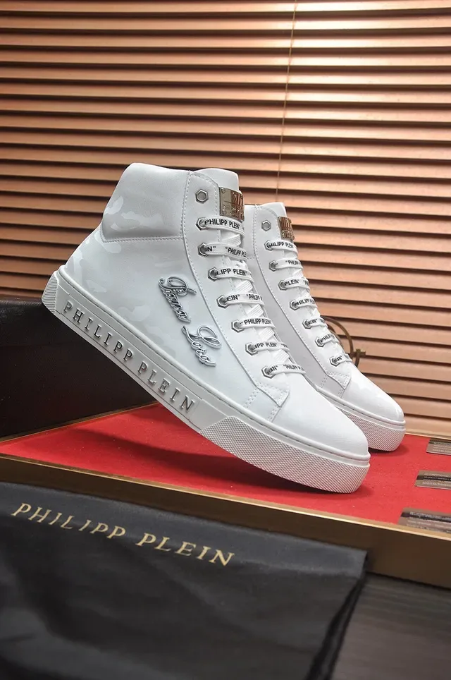 Philipp Plein High-Top White Camo Lifestyle Sneakers 8