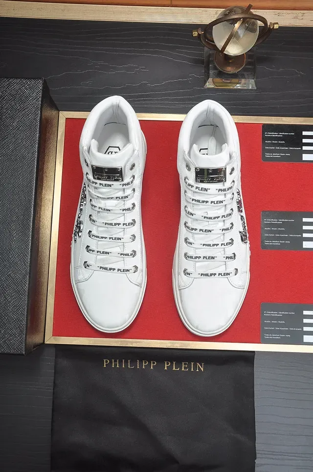 Philipp Plein High-Top White Camo Lifestyle Sneakers 9