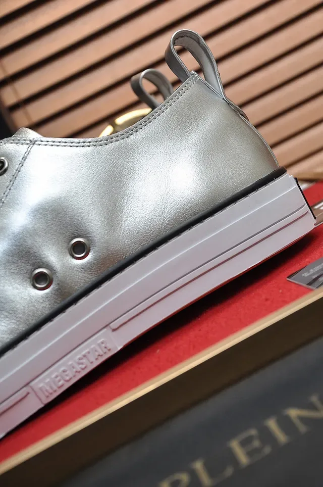 Philipp Plein Sneakers Lifestyle Argent et Blanc Métallisé 2