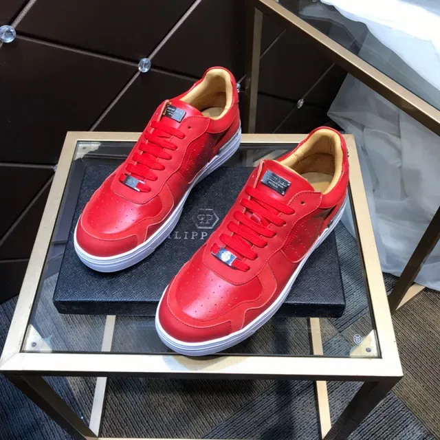 Philipp Plein लाल छिद्रित লাইফস্টাইল স্নিকার্স 8