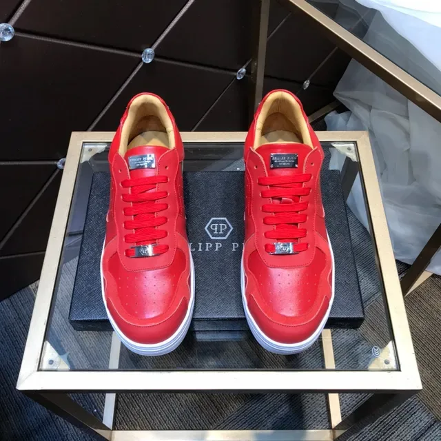 Philipp Plein लाल छिद्रित লাইফস্টাইল স্নিকার্স 9