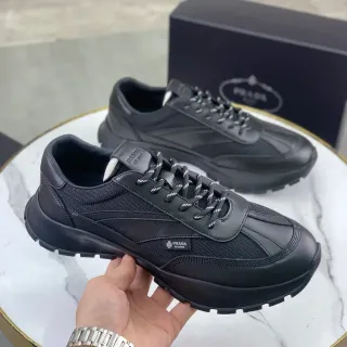 Prada Cloudbust Black Low-Top Platform Sole Chunky Sneakers