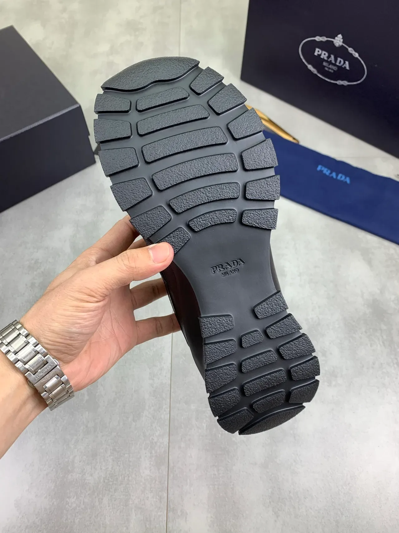 Prada Cloudbust Black Low-Top Platform Sole Chunky Sneakers 3