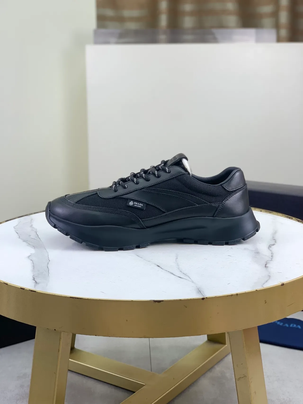Prada Cloudbust Black Low-Top Platform Sole Chunky Sneakers 5