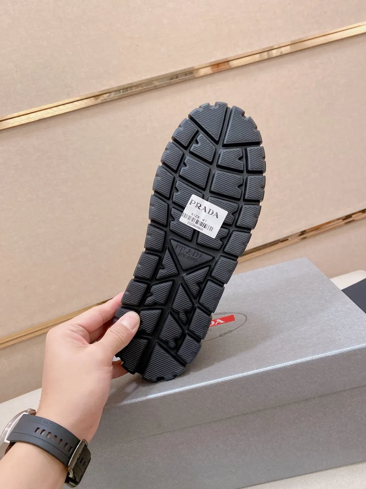 Prada Cloudbust Black Platform Sole Mixed-Material Upper Chunky Sneakers 3