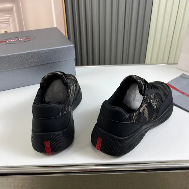 Prada Cloudbust Camo Mesh Black Lifestyle Sneakers 6