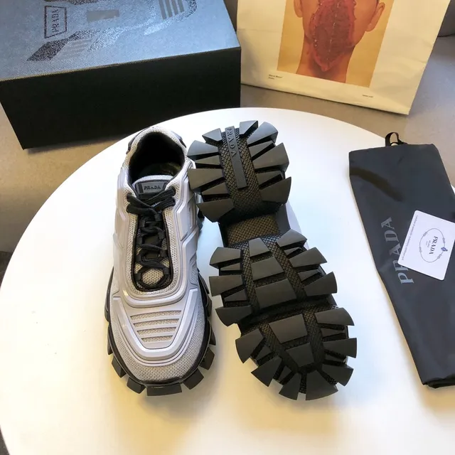 Prada Cloudbust Gray and Black Chunky Sneakers 3