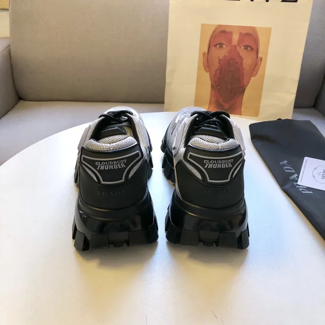 Prada Cloudbust Gray and Black Chunky Sneakers 5