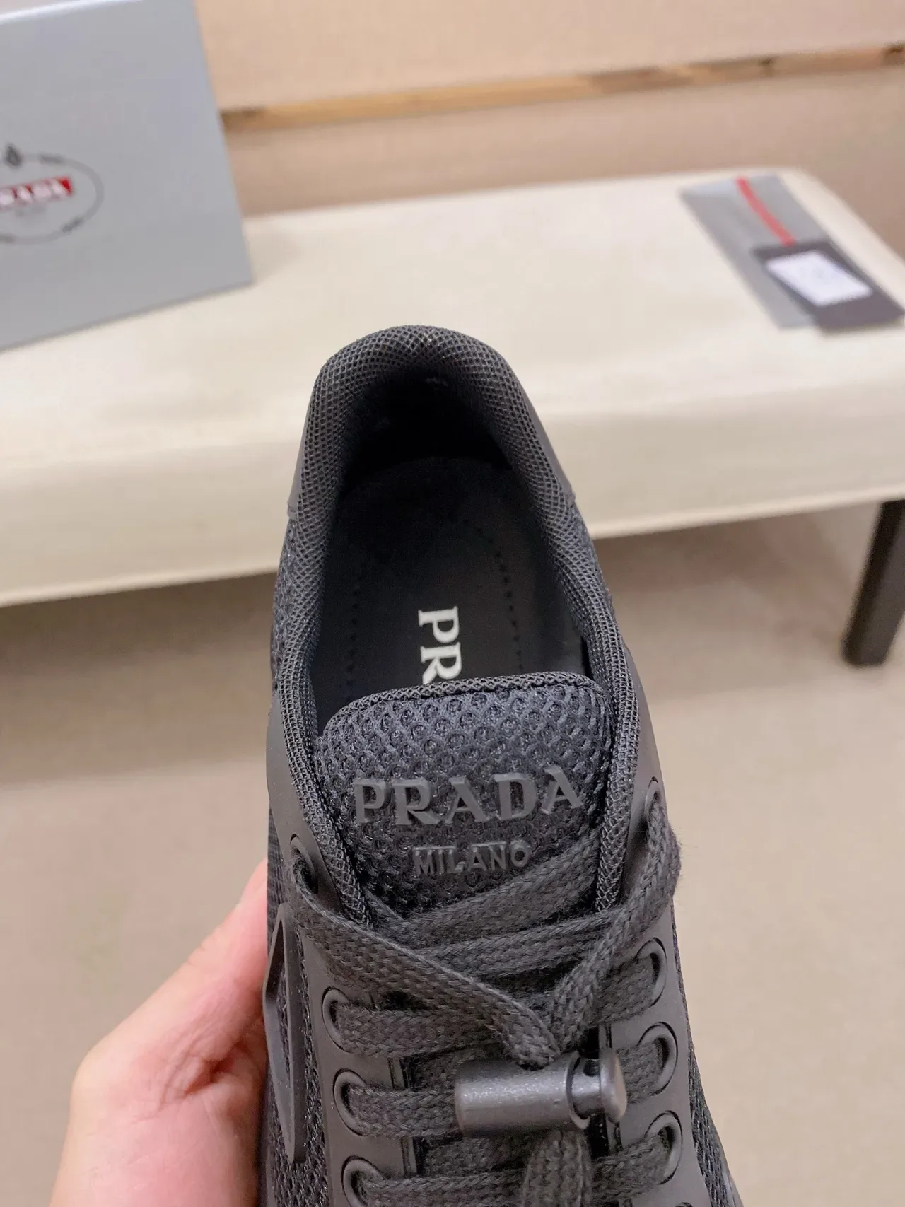 Prada Cloudbust Monochrome Black Lifestyle Sneakers 5