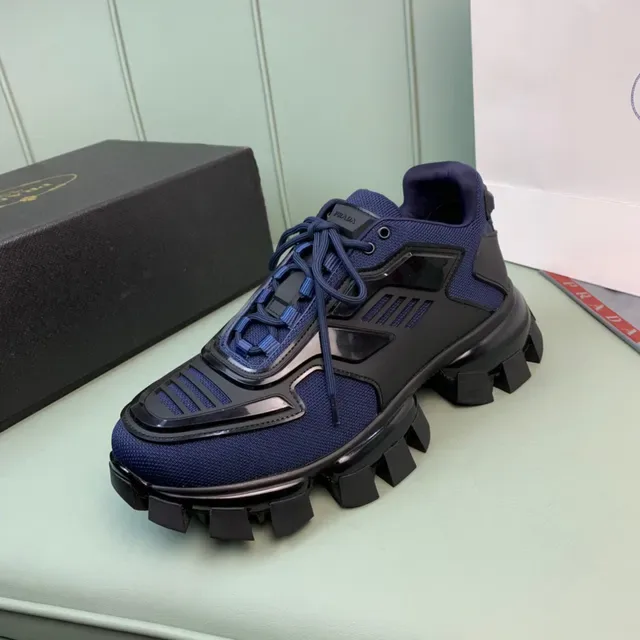 Prada Cloudbust Navy Blue and Black Chunky Sneakers 9