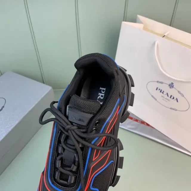 Prada Cloudbust Thunder Black Red Blue Chunky Sneakers 3