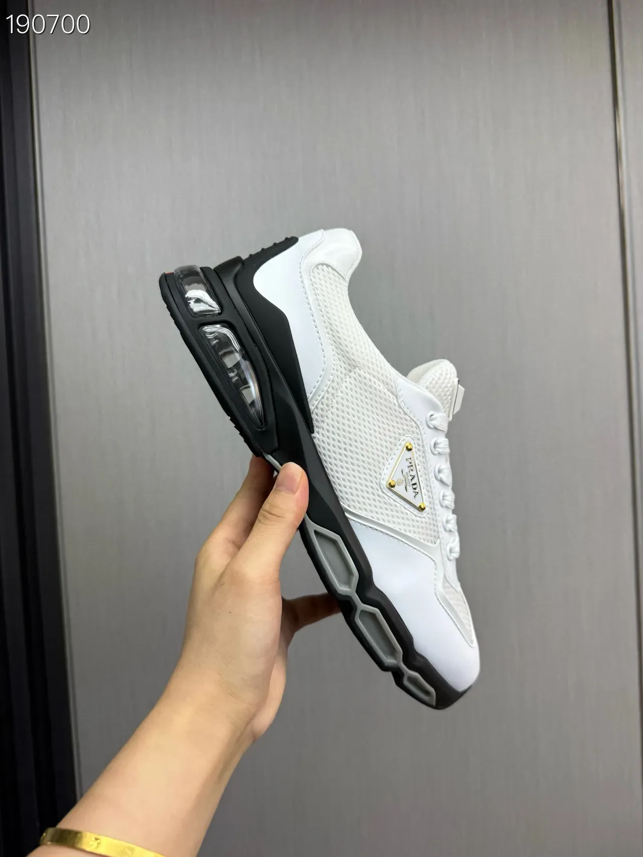 Prada Cloudbust White and Black Lifestyle Sneakers 3