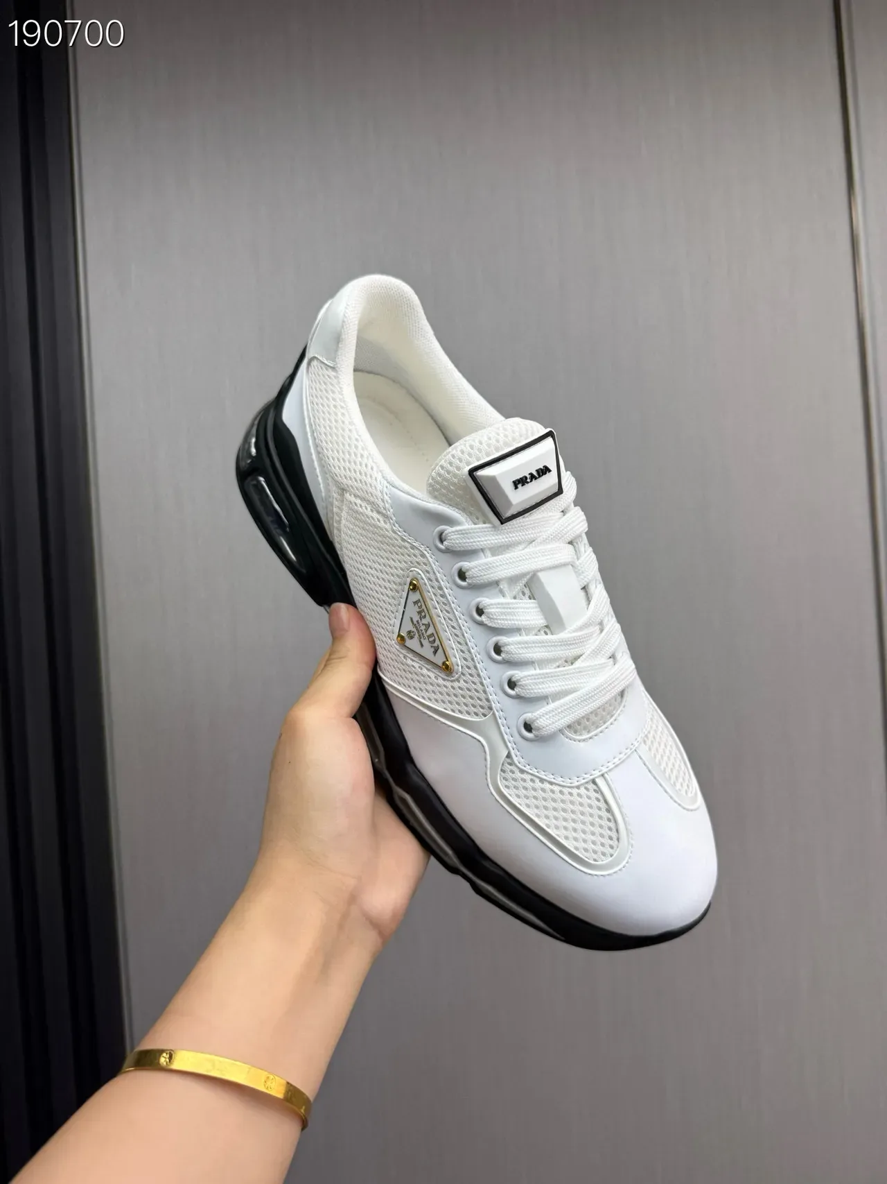 Prada Cloudbust White and Black Lifestyle Sneakers 4