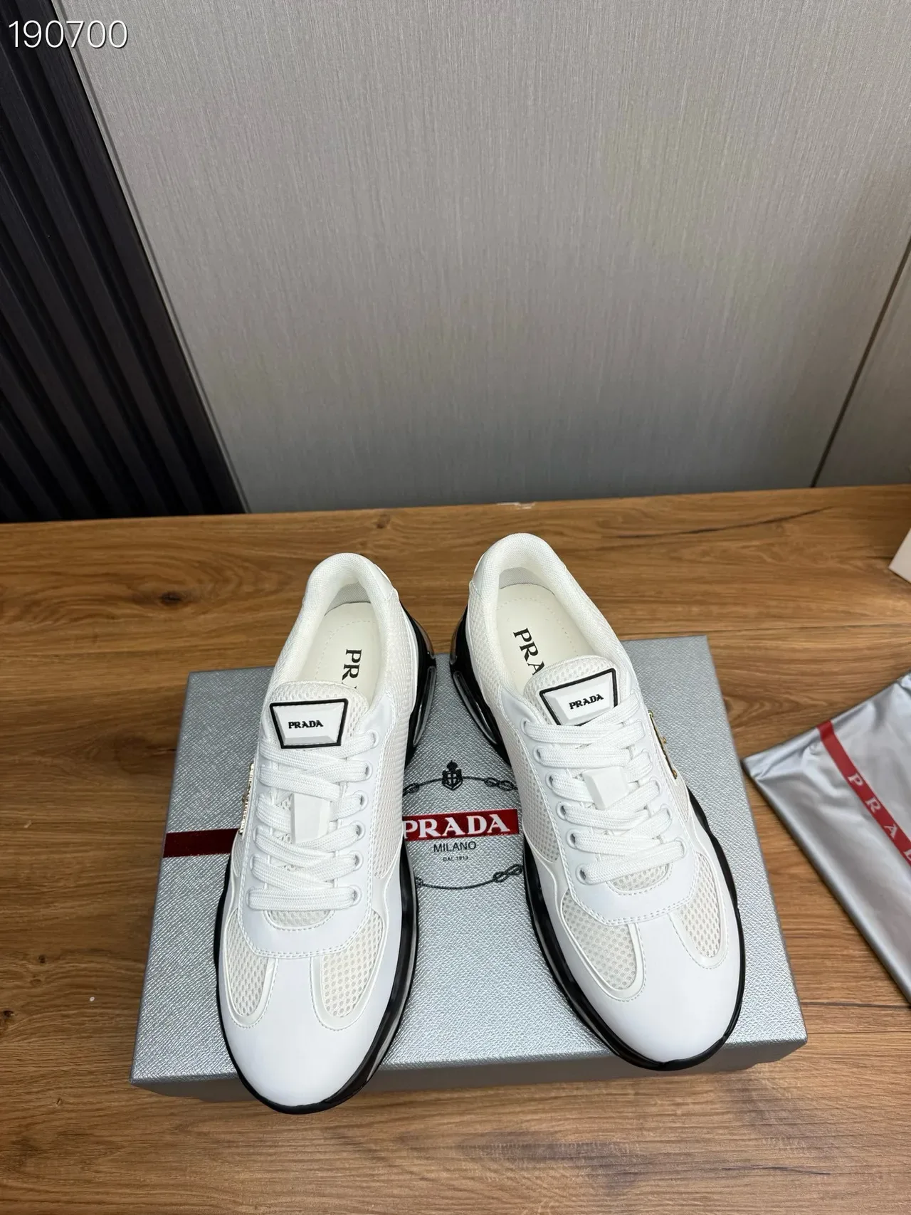 Prada Cloudbust White and Black Lifestyle Sneakers 8