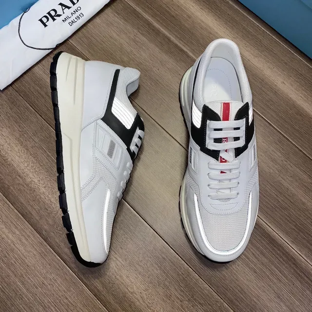 Prada Cloudbust blancas negras reflectantes zapatillas lifestyle 7