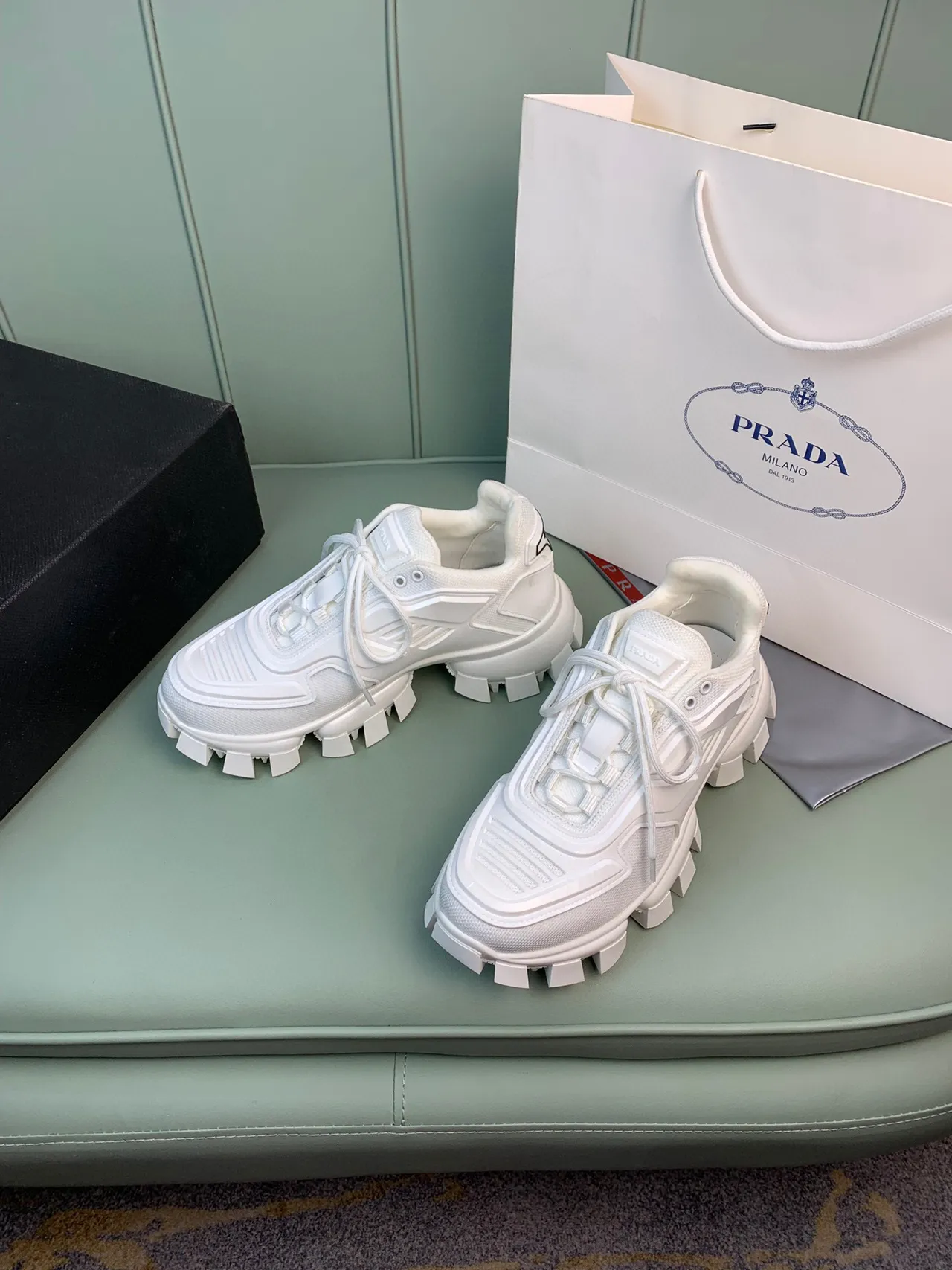 Prada Cloudbust White Chunky Sneakers 7