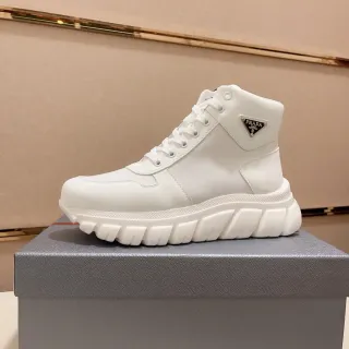 Prada Cloudbust Chaussures Chunky Blanches Hautes