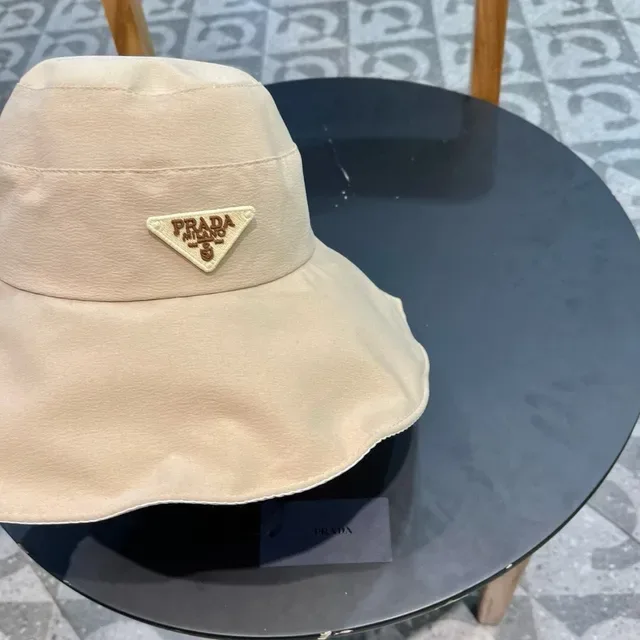 Prada Ivory Satin Bucket Hat 4