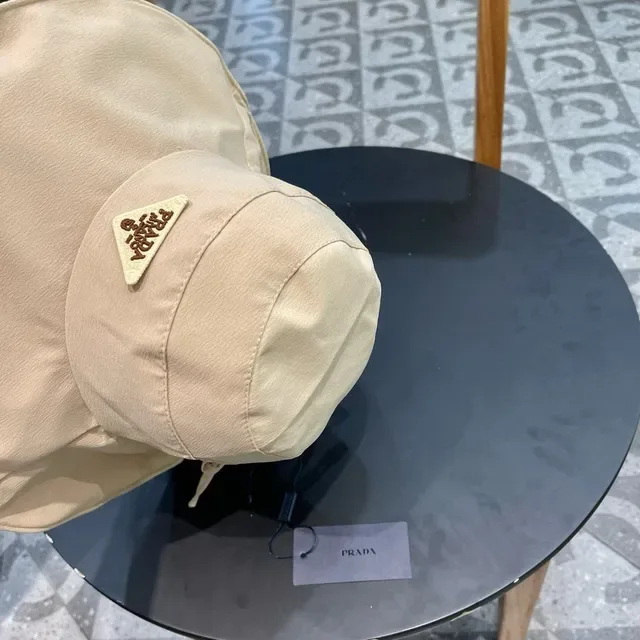 Prada Ivory Satin Bucket Hat 8