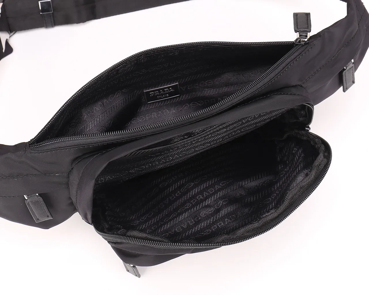 Prada Re-Edition 2005 Black Nylon Fashion Belt Bag 3