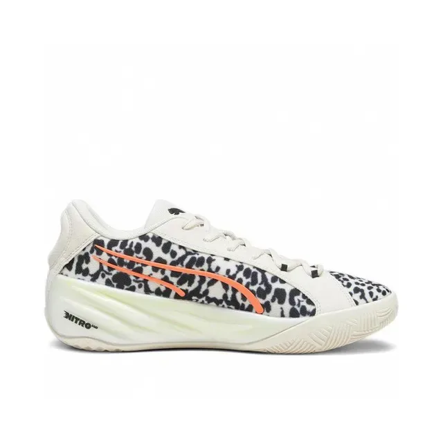 Puma FLURO Leopard Print Off-White Lifestyle Sneakers 3