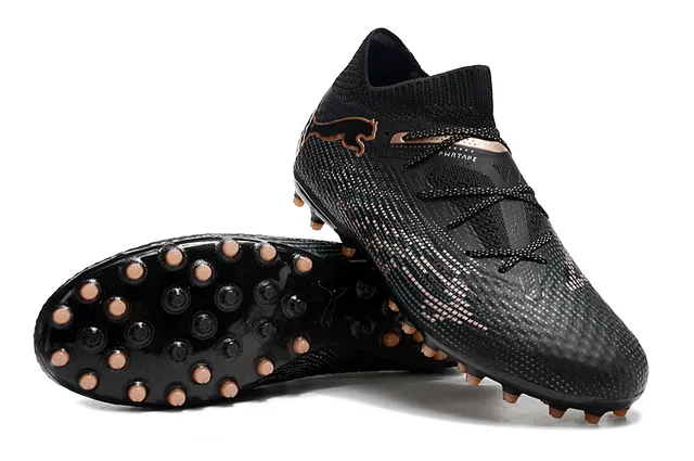 Puma Future Z Black Gold حذاء كرة القدم أعلى اصطناعي مقرمش ياقة نسيجية مناسبة للجوارب عشب صناعي 6