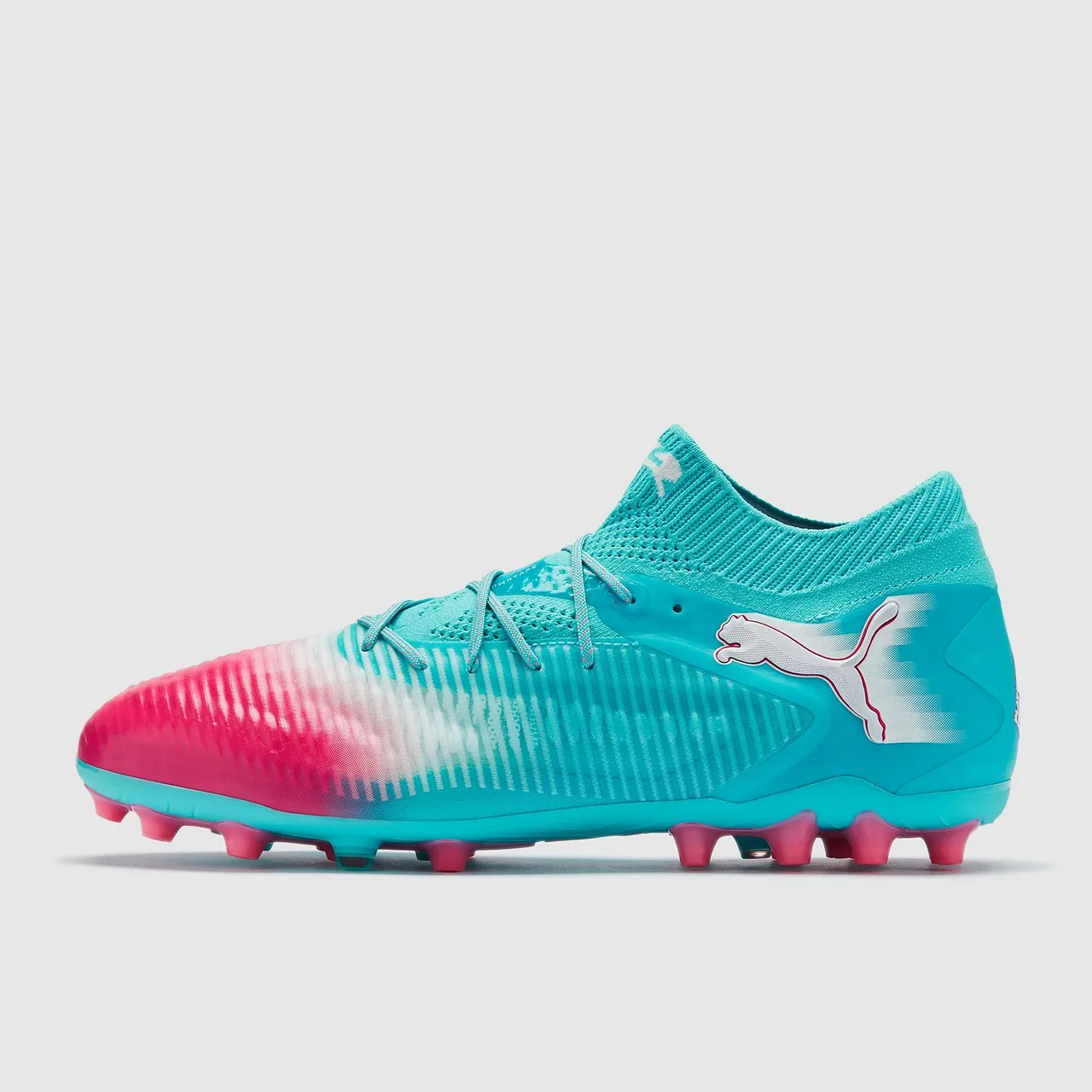 Puma Future Z 蓝粉针织袜领渐变鞋面人工草地足球鞋 15