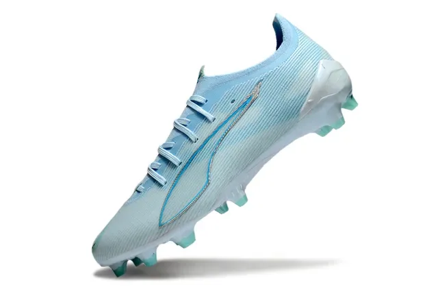 Puma Future Z Azul Blanco upper knit ribbed studs translúcidos mint green firm ground zapatillas de fútbol 3