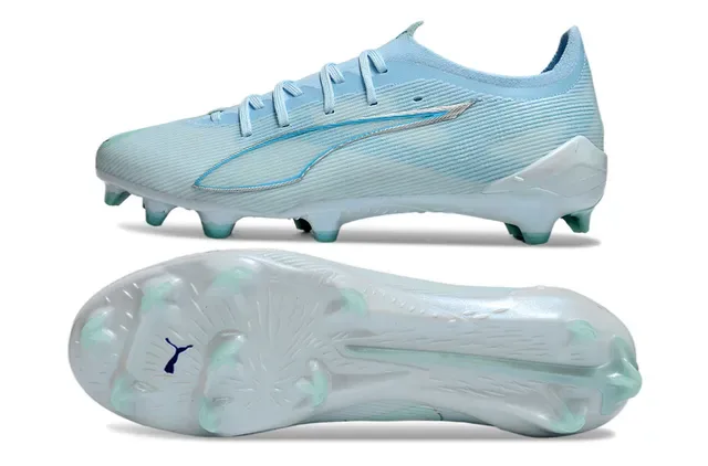 Puma Future Z Azul Blanco upper knit ribbed studs translúcidos mint green firm ground zapatillas de fútbol 6