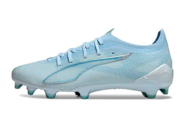 Puma Future Z Azul Blanco upper knit ribbed studs translúcidos mint green firm ground zapatillas de fútbol 7