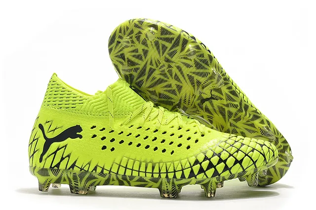 Puma Future Z أصفر فلورسنت أسود أرض صلبة أحذية كرة القدم 9