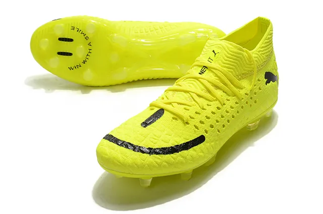 Puma Future Z أصفر فلورسنت أسود أرض صلبة أحذية كرة القدم 16