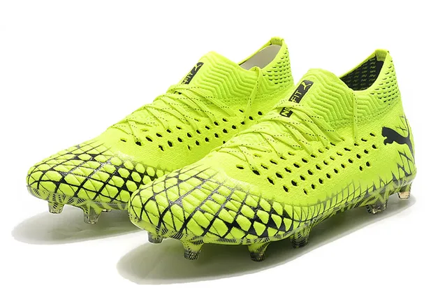 Puma Future Z أصفر فلورسنت أسود أرض صلبة أحذية كرة القدم 23