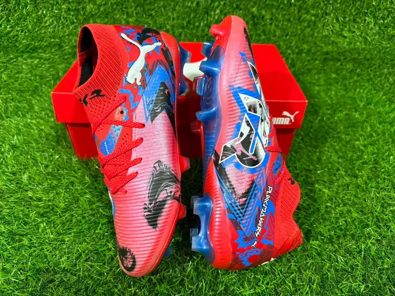 Puma Future Z Graphic Print Red Pink Blue Firm-Ground Soccer Shoes 2
