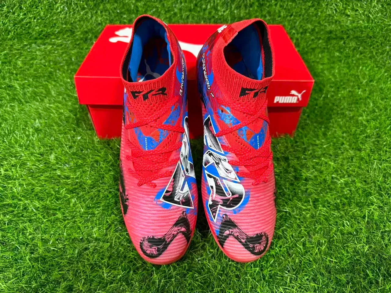 Puma Future Z Graphic Print Red Pink Blue Firm-Ground Soccer Shoes 4