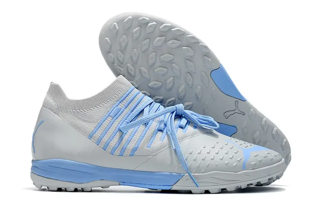 Puma Future Z কমলা সবুজ নিট উপর ছিদ্রযুক্ত বায়োচ্ছায়া টার্ফ ফুটবল জুতা 4