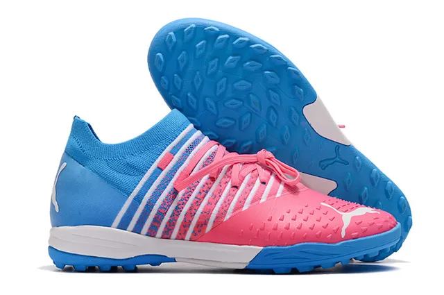 Puma Future Z কমলা সবুজ নিট উপর ছিদ্রযুক্ত বায়োচ্ছায়া টার্ফ ফুটবল জুতা 10