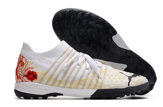 Puma Future Z কমলা সবুজ নিট উপর ছিদ্রযুক্ত বায়োচ্ছায়া টার্ফ ফুটবল জুতা 15