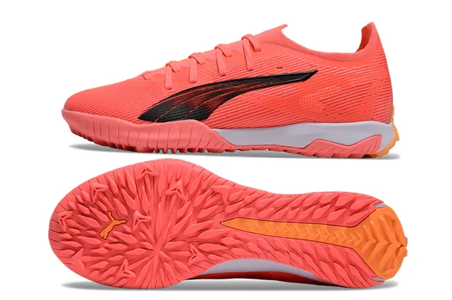 Puma Future Z Laranja Rosa Parte Superior Malha Acanalada Gradiente Formstrip Sapatos de Futebol Turf 7