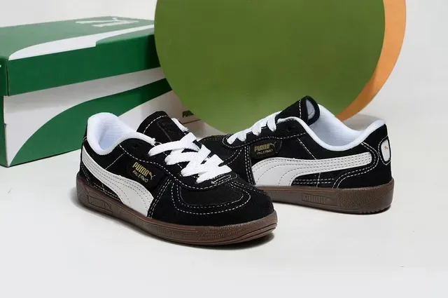 Puma Palermo Pink and Green 麂皮生活运动鞋 7